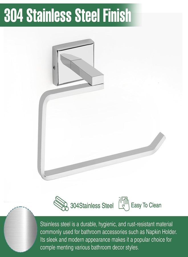 GLOXY Premium SS304 Stainless Steel Napkin Holder - Wall-Mounted Deco Towel Hanger for Bathroom, Kitchen, Wash Basin, Toilet - Modern Home Décor Accessory - Image 5